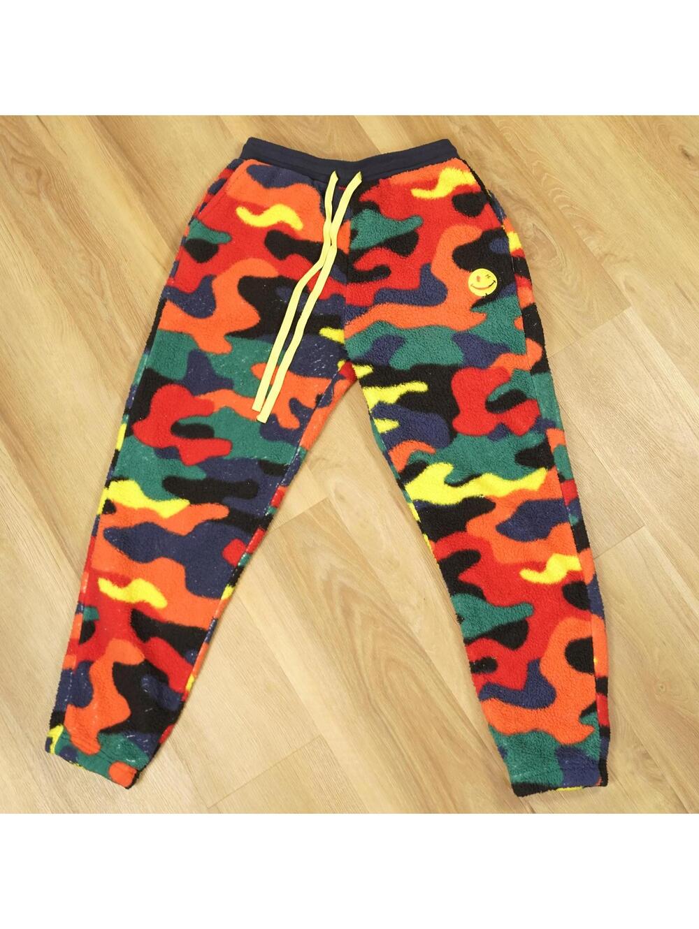 Y2K Joe Boxer Men's Lounge Sherpa Camo Pajama Jogger Pants w/ Pockets - Medium